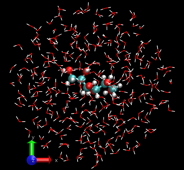 Testcase: mannitol bound to 300 water molecules.